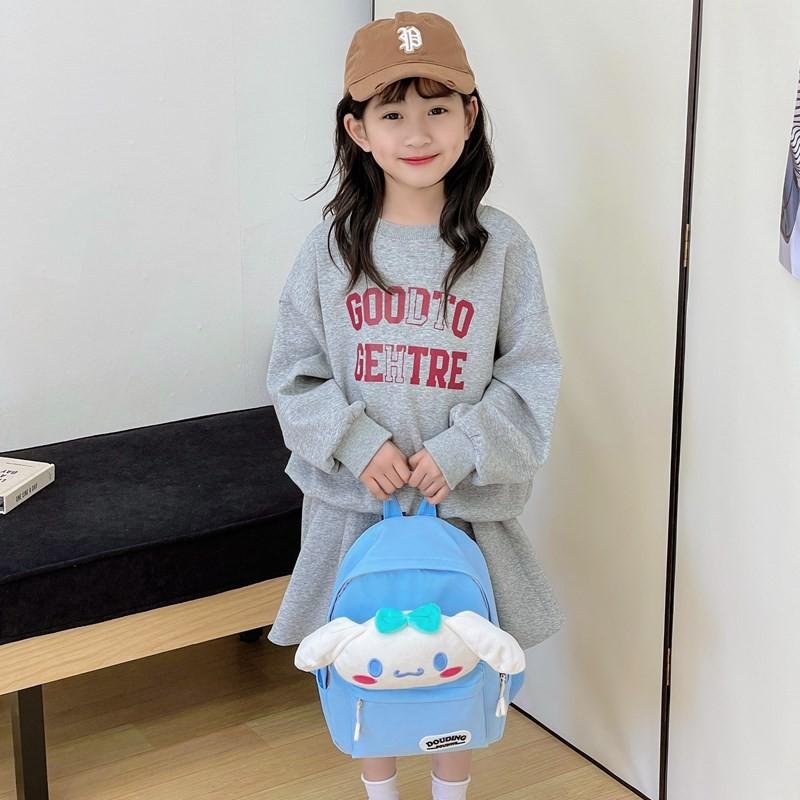 Kuromi Hello Kitty Melody Cinnamoroll Plush Toy Kids Backpack With Breathable Nylon For Kindergarten Children