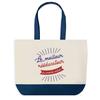 Tote Bag - PLANETEE - Best World Reeducator - Blue - Cotton 40x45 Cm - Made In France