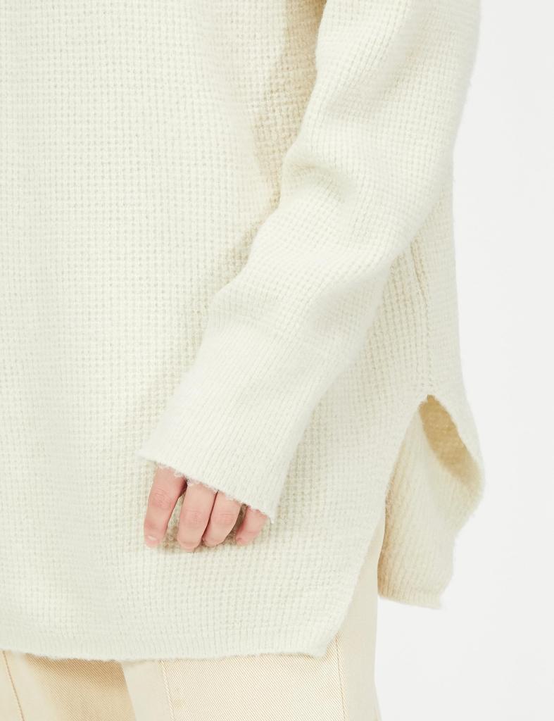 Mira Owen Brushed Waffle Knit 09WNT194089 IVR Japan Size F 2-Way Women's (Free Size)