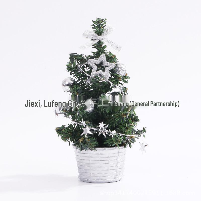Festive Mini Artificial Christmas Tree Ornaments - 20CM Tabletop Family Gifts