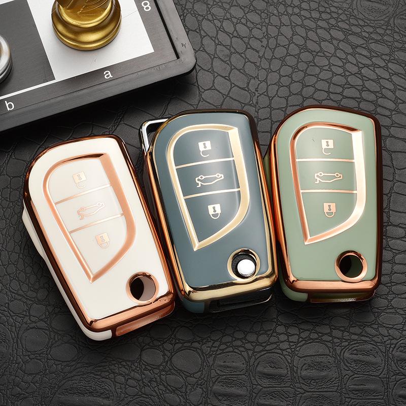 Toyota Key Case for RAV4, Camry, Levin, Corolla, Highlander, Crown - High-End Shell and Buckle
