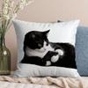 Cushion Cover White Cat With Phone Print For Living Room Decor