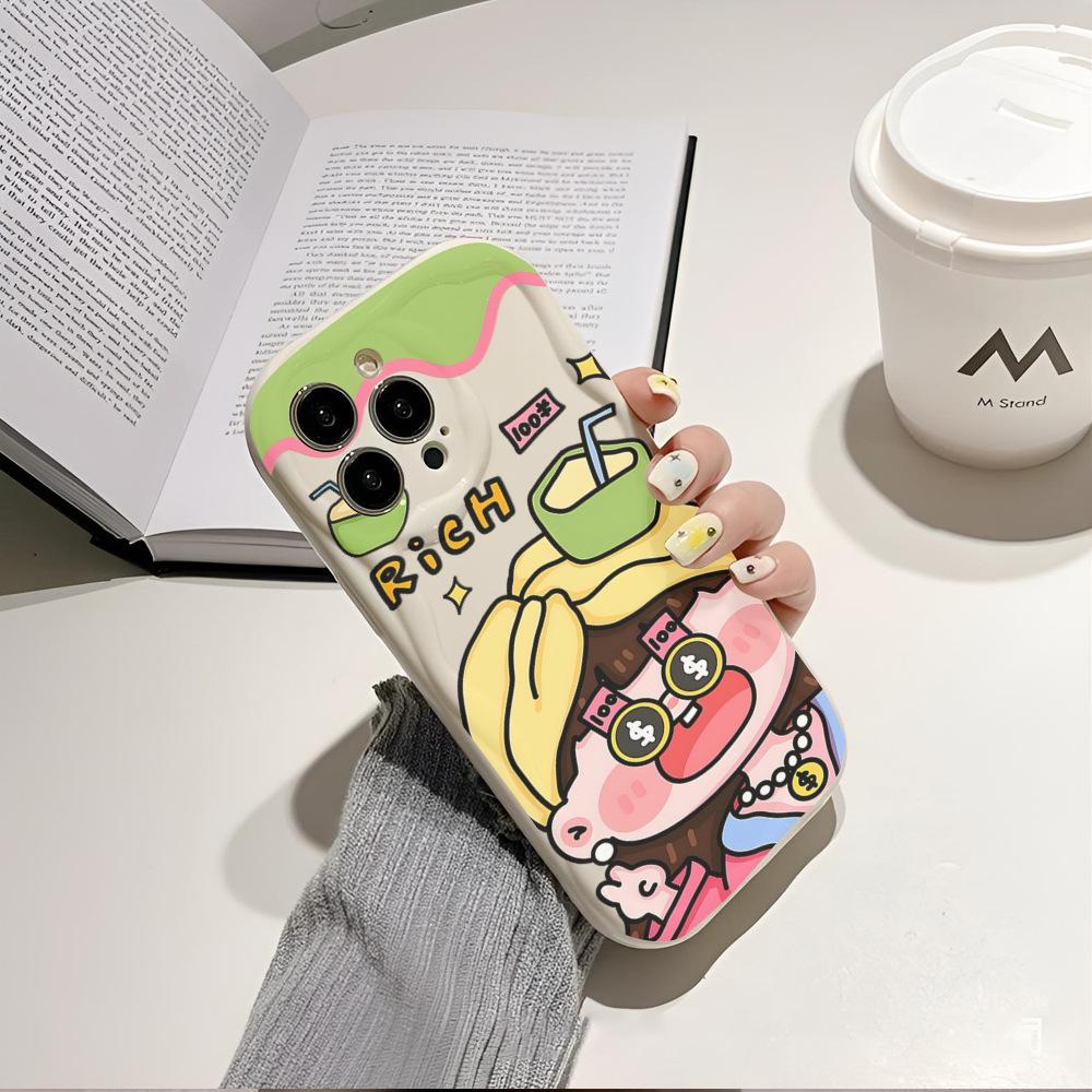 Fun Rich Rich Woman iPhone16 Mobile Phone Case 15 Girls Anti-drop Soft Case Apple 17pm Fun Cute 13