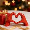 Valentinstag Herz Handornament Herzform Geste Harzstatue Skulptur Heim Büro Hochzeitsparty Romantische Dekoration
