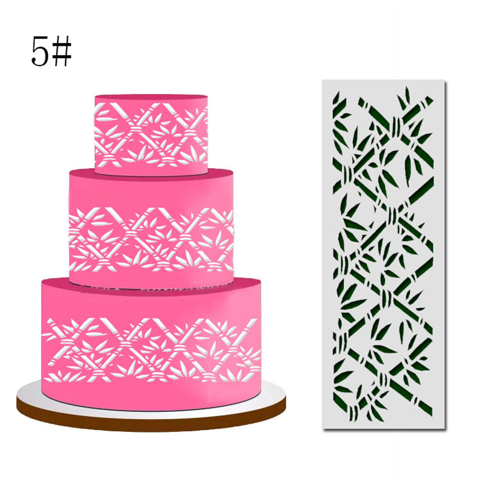 Cake Decorating Tool Damask Lace Border Cake Side Cupcake Stencil Sugarcraft Decoration Mould Baking Tool Kitchen Accessories