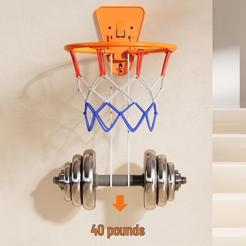 Foldable Wall-Mounted Silent Indoor Basketball Hoop for Kids
