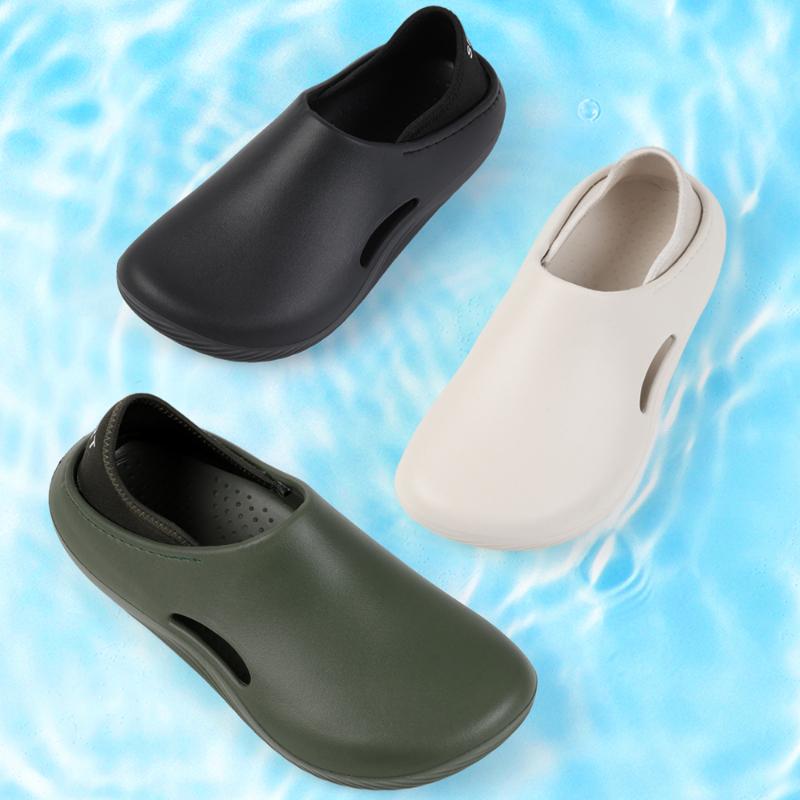 Summer EVA Men's Slippers Waterproof Oil-proof Chef Shoes Outdoor Soft Non-slip man Casual Shoes Garden Clogs Nurse Doctor Shoes