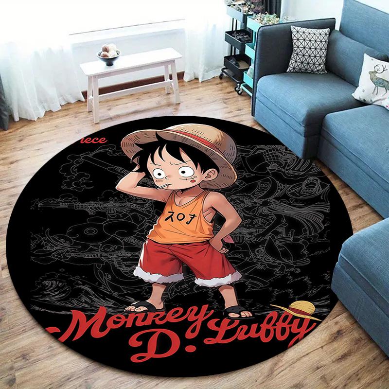 Luffy D Round Area Rug Carpet Rug For Living Room Bedroom Sofa Playroom Decor Nonslip Floor Mat