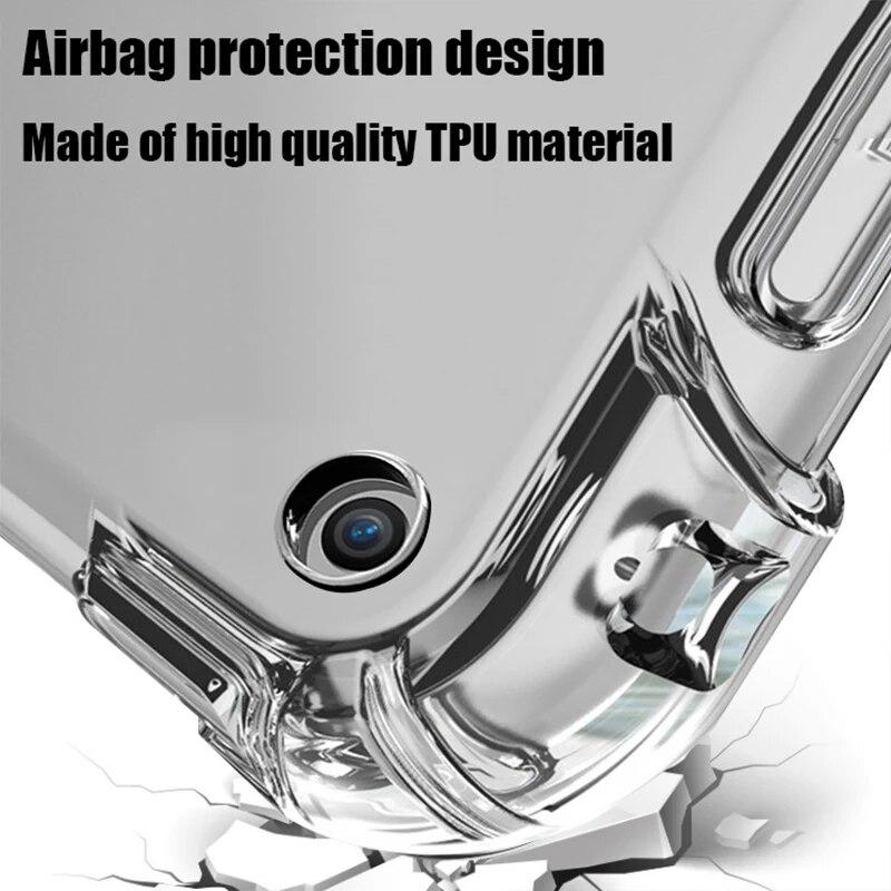 Tablet-Hülle für Samsung Galaxy Tab S7 2020 11" Silikon-Softshell TPU Airbag-Abdeckung Transparenter Schutz für SM-T870 SM-T875