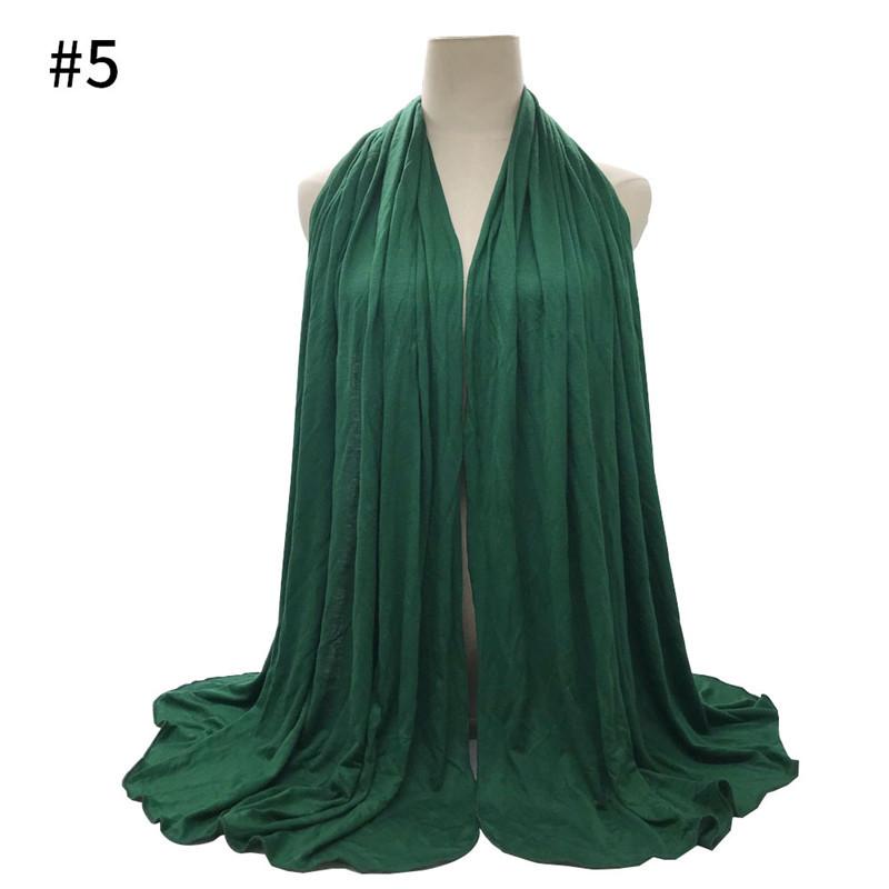 Ramadan Oversized Modal Cotton Jersey Hijabs Women Long Muslim Shawl Scarf Plain Soft Turban Head Wraps Abaya Islamic 180*85Cm