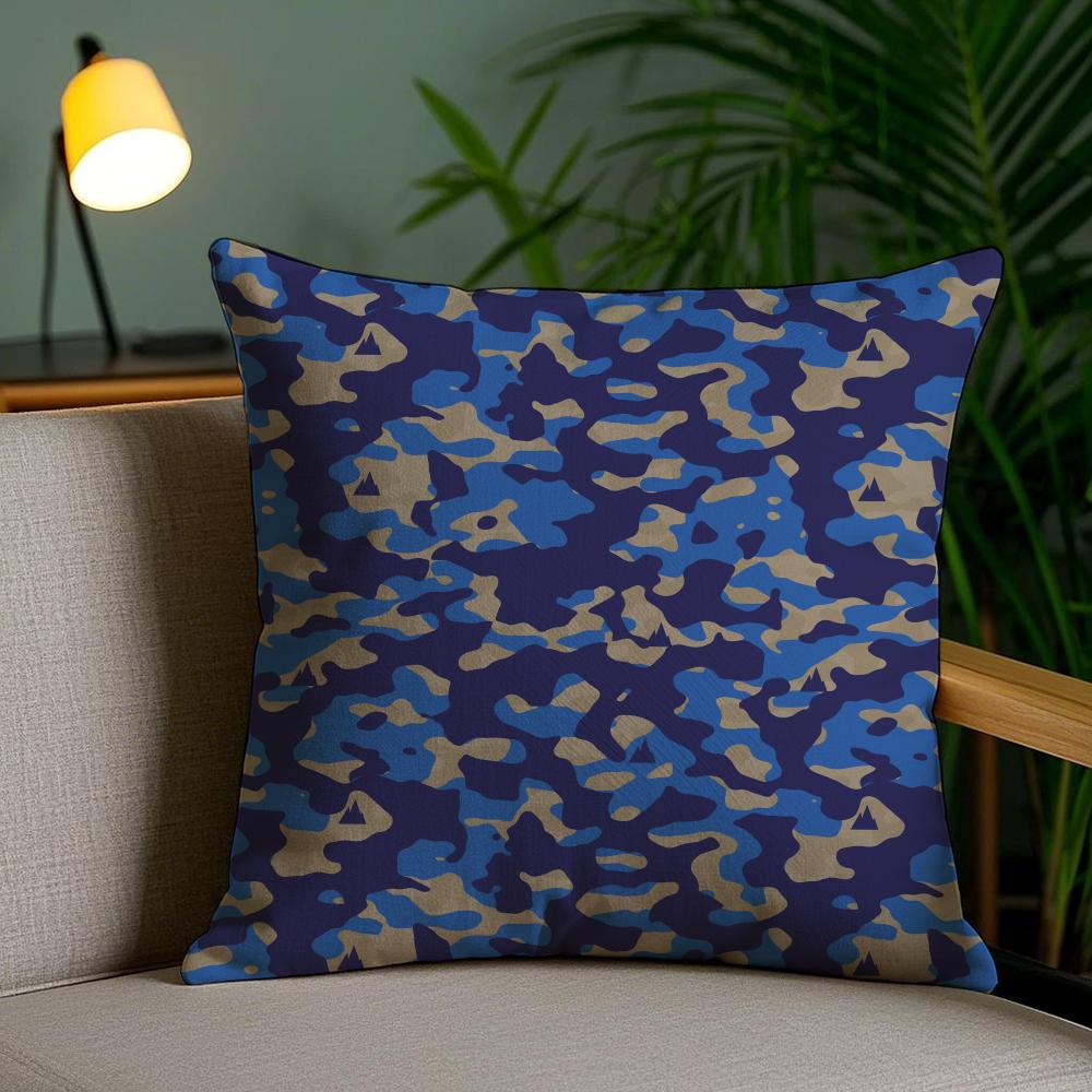 

Classic Camo Pattern Cushion Cover Soft Plush Fabric DoubleSided Printed Sofa Cushion Cover for All Seasons Home Decor Gift 30x30 cm