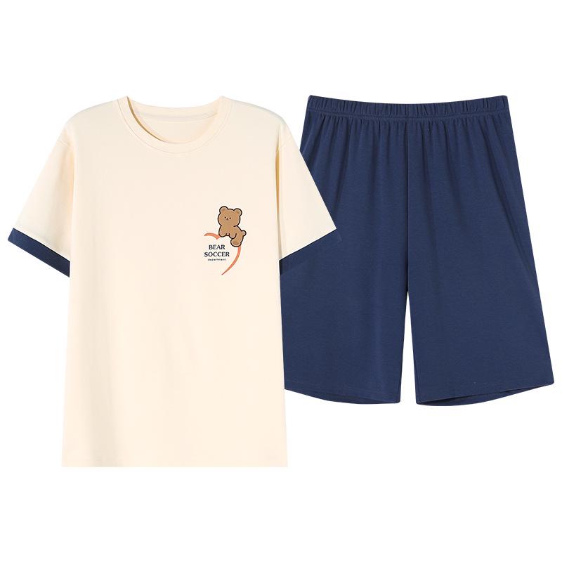 2026 New Couple s Summer Pajamas: Women s Pure Cotton Camisole Nightgown with Chest Pads & Men s Sweet High-End Homewear L