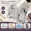 1/2Pcs Floral Polka Dot PVC Card Holder Scratch Resistant Kpop Photocard Organizer Pouch for Daily Use