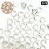 Rubey Nail Art Keyboard Transparent 3D Sticker Cat Paw Shape Non-slip Long Nail Protective Keycap Cover Daily/Office/Nail 30 Pcs Heart