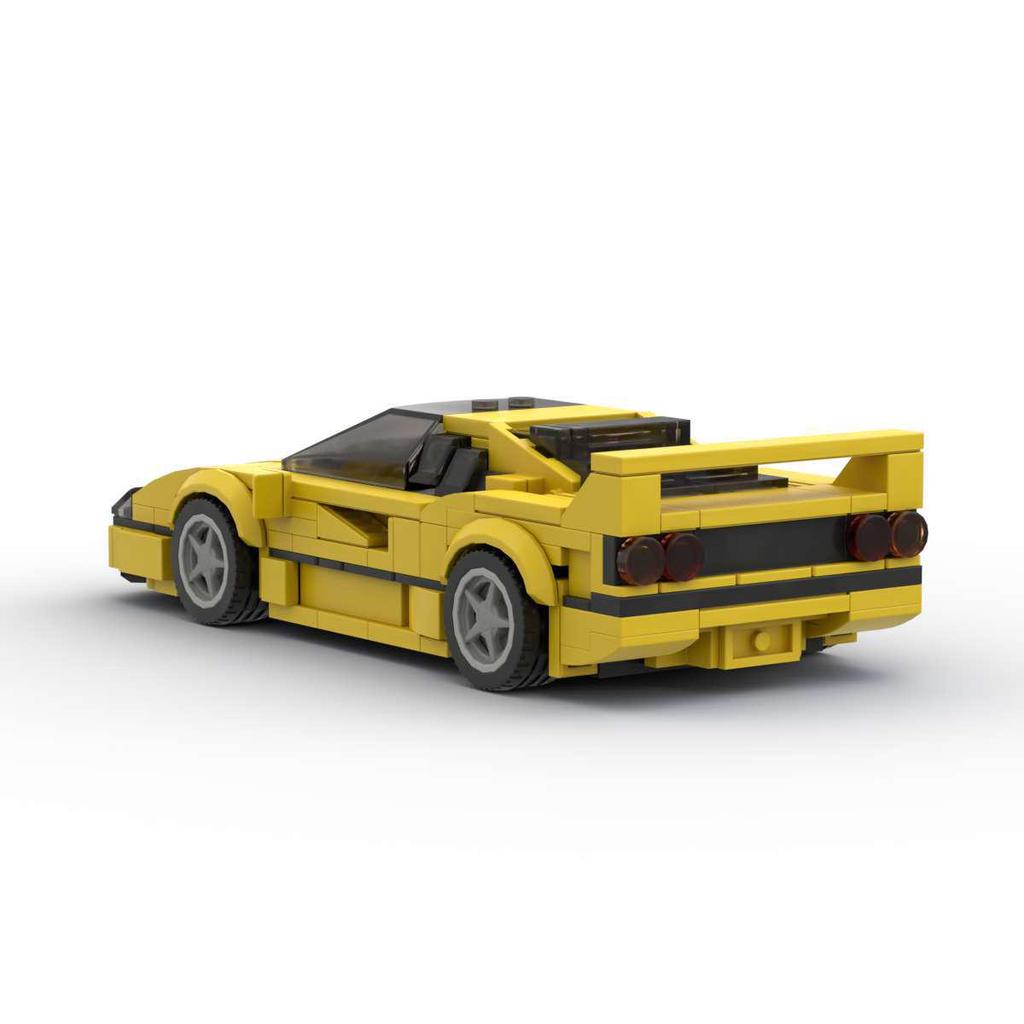 Compatible LEGO MOC Ferrari F40 Model: Creative 8-Stud Speed Car Building Blocks Ornament