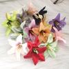 Party Scrapbooking Stemless Elegant DIY Faux Flowers Silk Plants Artificial Lilies Fake Lilies Head