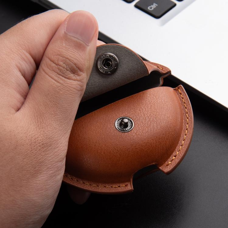 For Huawei FreeBuds 7i Business Leather Earphone Protective Case with Hook