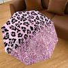 1 Stück Leopardendruck Glitzer-Regenschirm - 9 Speichen verstärkt, Automatisches Öffnen, Leicht & Langlebig, Niedliches Modeaccessoire für Draußen - P0769