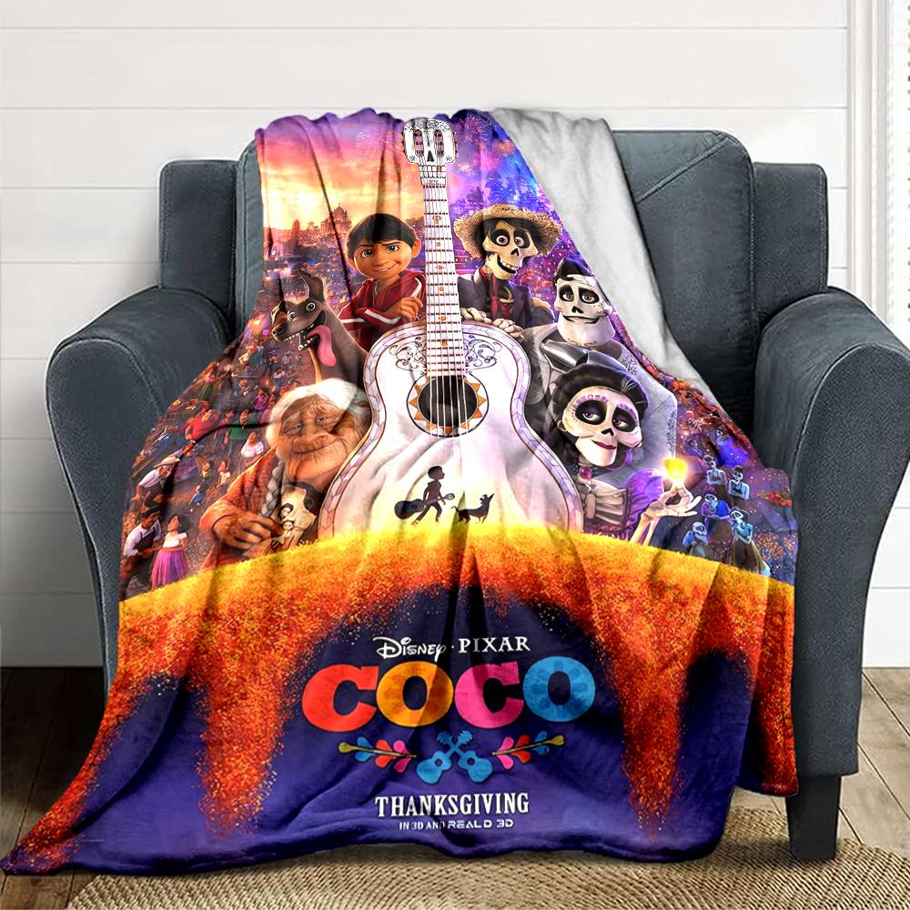 Coco'S Musical Journey Blanket Soft Throw Blanket For Home Bedroom Bed Sofa Travel Office Solid Christmas Blanket