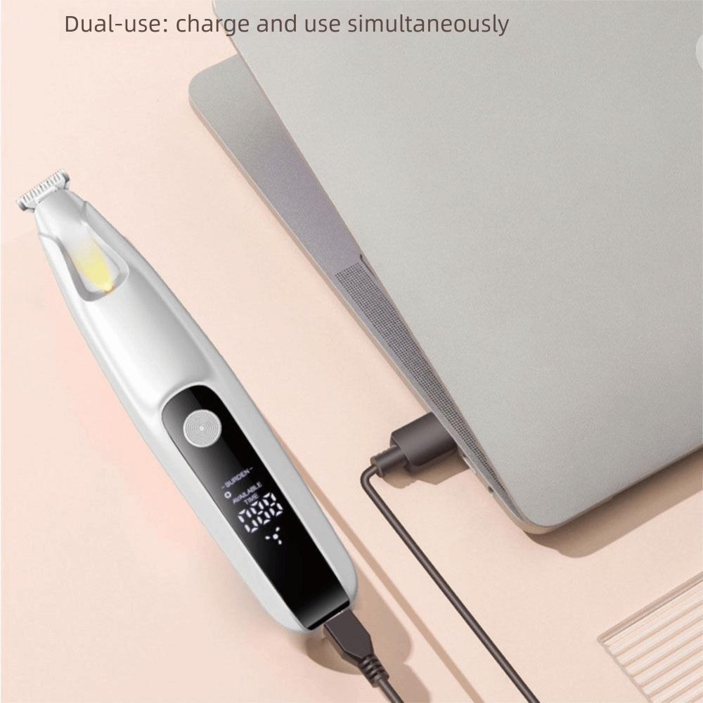 LED Dog Paw Trimmer Fully Waterproof Cats  Foot Shaver Portable Pet Paw Hair Clippers  Pet Care