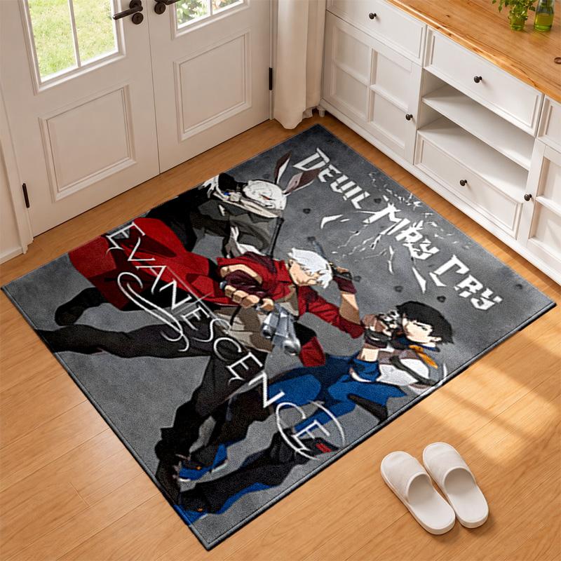 Devil May Cry Carpet Door Mat for Living Room or Bedroom Protective Mat Under Chair Office Decoration Christmas Gift Birthday Present