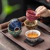 Bei Fan Kiln-Glazed Ceramic Jianzhan Teacup Set