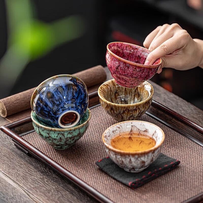 Bei Fan Kiln-Glazed Ceramic Jianzhan Teacup Set