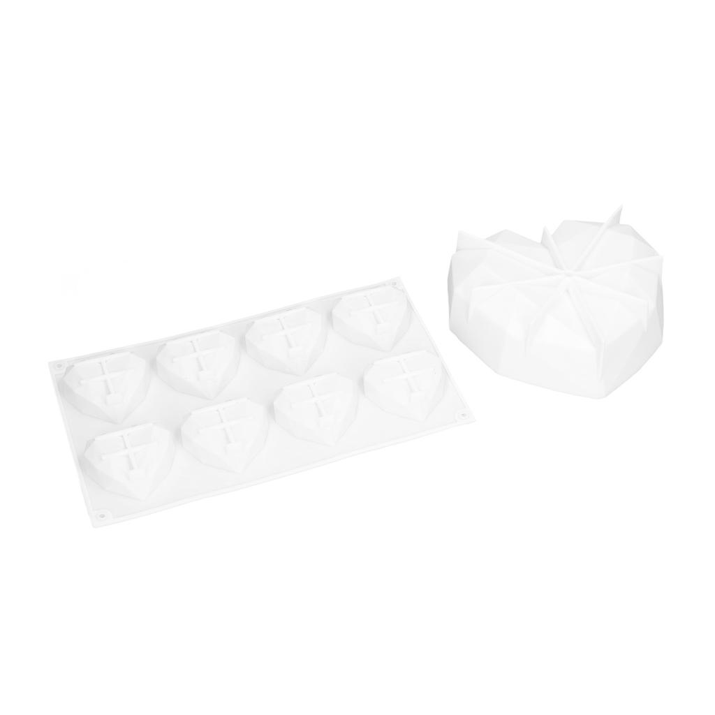 2 Piece Set Heart Mold Food Grade Silicone DIY Production Silicone Baking Mold for Baking Chocolate Fondant Wedding