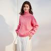 Women's 100% Thickened Merino Wool Turtleneck Cable Knit Sweater