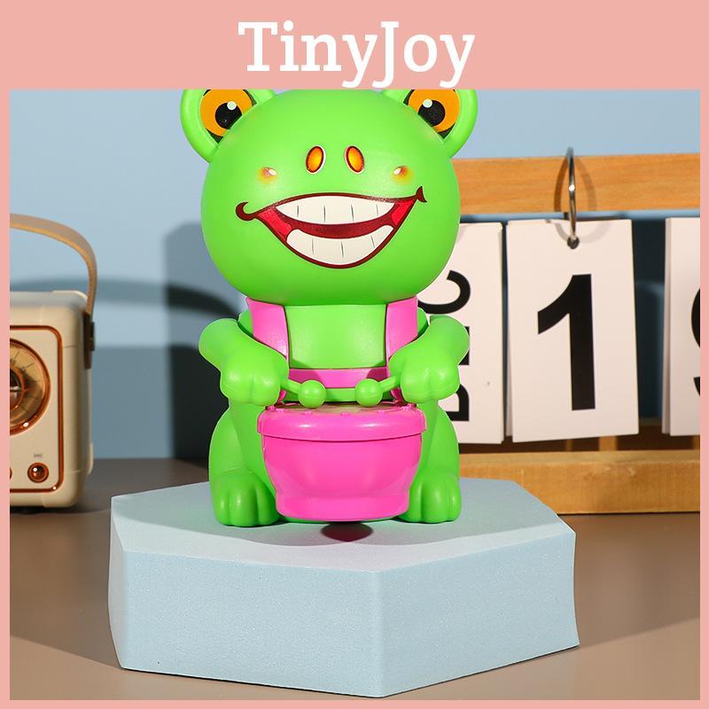 Plastic Animal Pig Bear Handcrank Drum Toy For Toddlers With Visual And Sensory Development