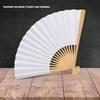 White DIY Paper Wood Folding Fan Calligraphy Painting Drawing Fans Decor Gift
