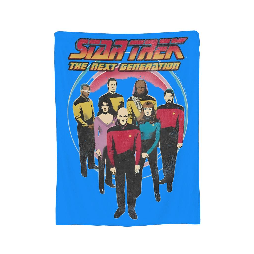 Stars Treks The Next Generation Bridge Crew Portraits Blankets  Fuzzy Warm Throw Blanket for Home Restaurant Textile Decor,
