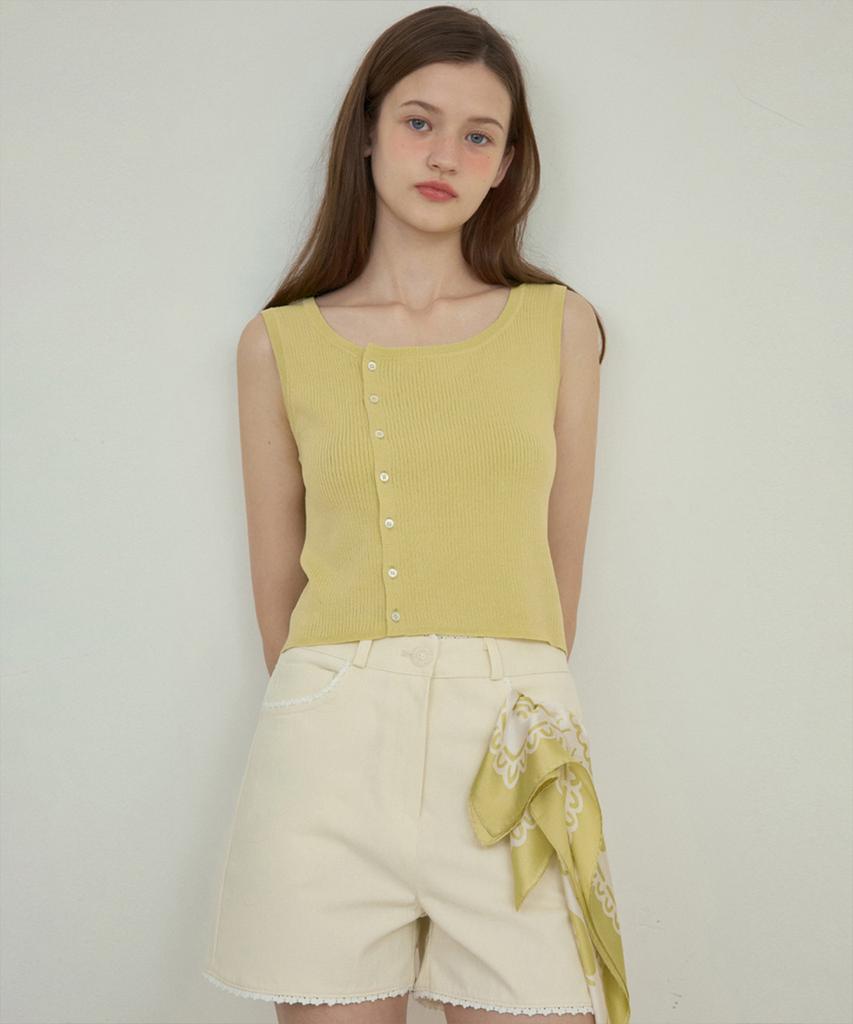 Aueonoseuteljia Cider Linen Knit Sleeveless_Olive(Oc25-Kn07)