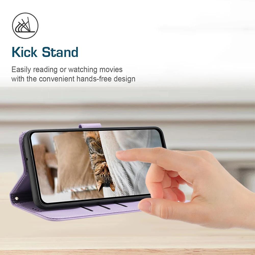 Curte Cat Leather Wallet Cover Case For Samsung Galaxy S25 S24 A06 A14 A15 A16 A23 A24 A25 A33 A34 A35 A36 A53 A54 A55 A56 M35