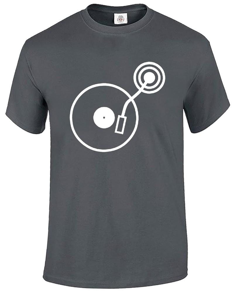 Dj Turntable Tshirt Mens Ibiza Club Party Old School Style Rave Edm Cool Top