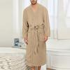 Men's  Weave Bathrobe,robe, Lightweight Nightgown, Long Loungewear, Hotel Leisure Bathrobe