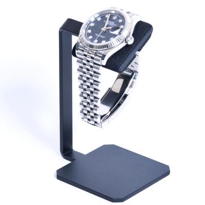MagoroLabo Watch Stand, Angled, Single Watch, Made In Japan, Stylish Iron, Black, TETUTO ML-217, Crafted by Japanese Iron Artisans