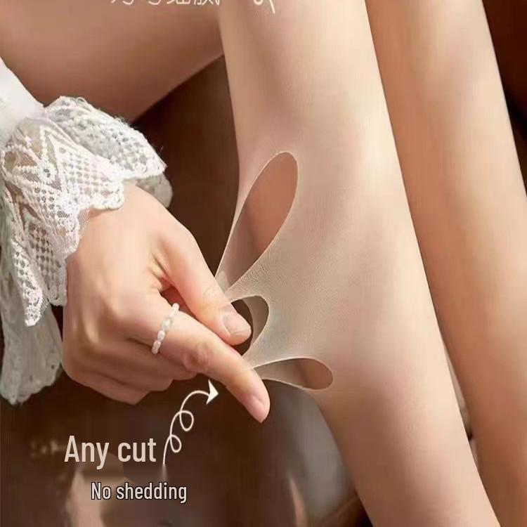Individuell anpassbare Anti-Loch Dünne Samt Matte Strumpfhose in Übergröße für Damen - Nude Bein Look