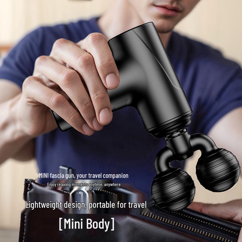 

Mini Portable Neck and Muscle Massager with Dual Heads - Ideal for Spine Relaxation and Sports Recovery Black [Single Head]