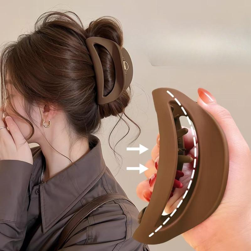 Soft Silicone Hair Clamp for Large-sized Women's Back Hair, High-end Style Updo Hairpin, Shark Clip Hairpin