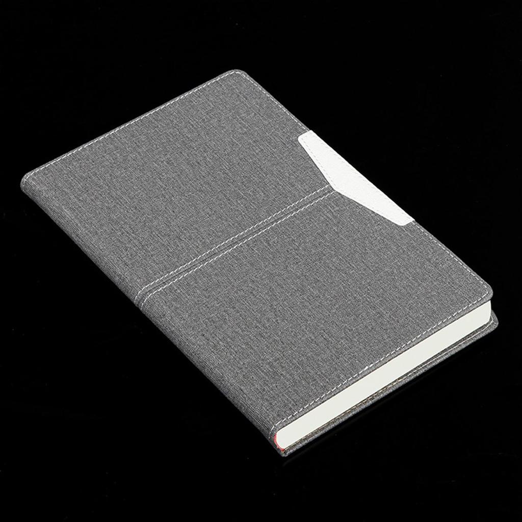 (Logogravur möglich) A5 Stoffleder Business Notizbuch, Arbeitsnotizblock, Besprechungsprotokollbuch, Tagebuch, Fachnotizen, 98 Blatt 196 Seiten