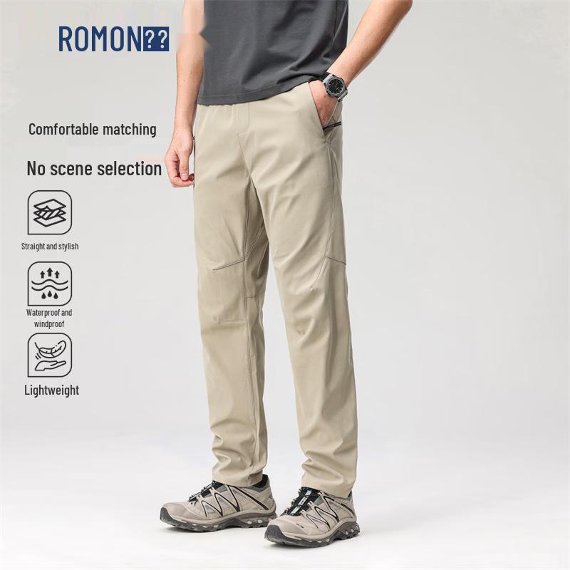 ROMON Men s Straight-Leg Waterproof Casual Sports Pants L