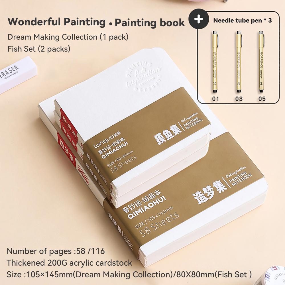 200 g/m² Papier Zeichenbuch für Aquarell Acryl Marker Stift Ölfarbe Gouache Mini Tragbar Studentenhandbuch Notiz Skizzenbuch