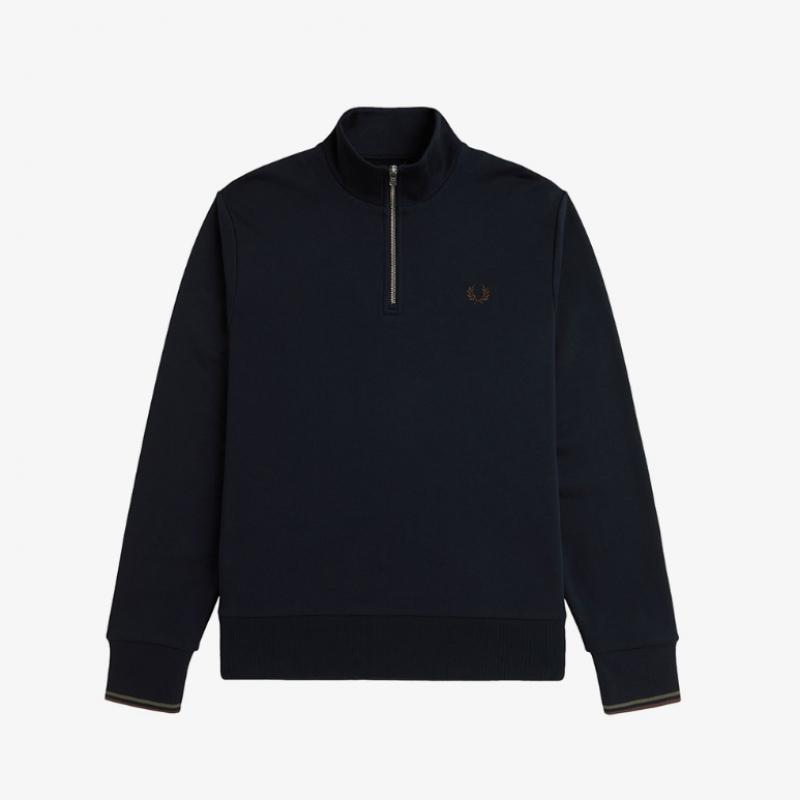 Fred Perry [ligne de base] Sweat-shirt demi-zip   Marine Afpm2433574 W65