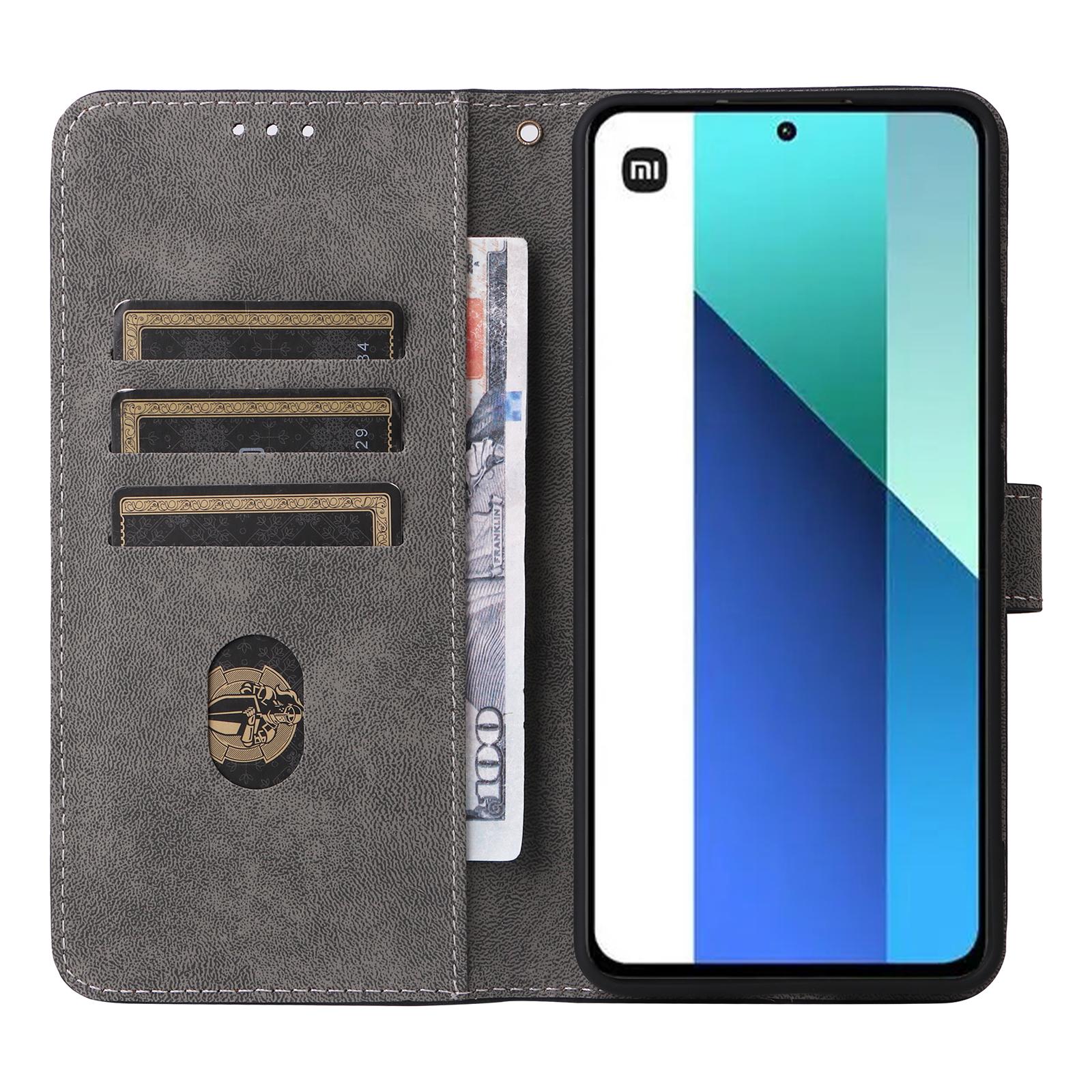 

For Xiaomi Redmi Note 13 4G Wallet Leather Case Phone Cover RFID Blocking Protection Blue