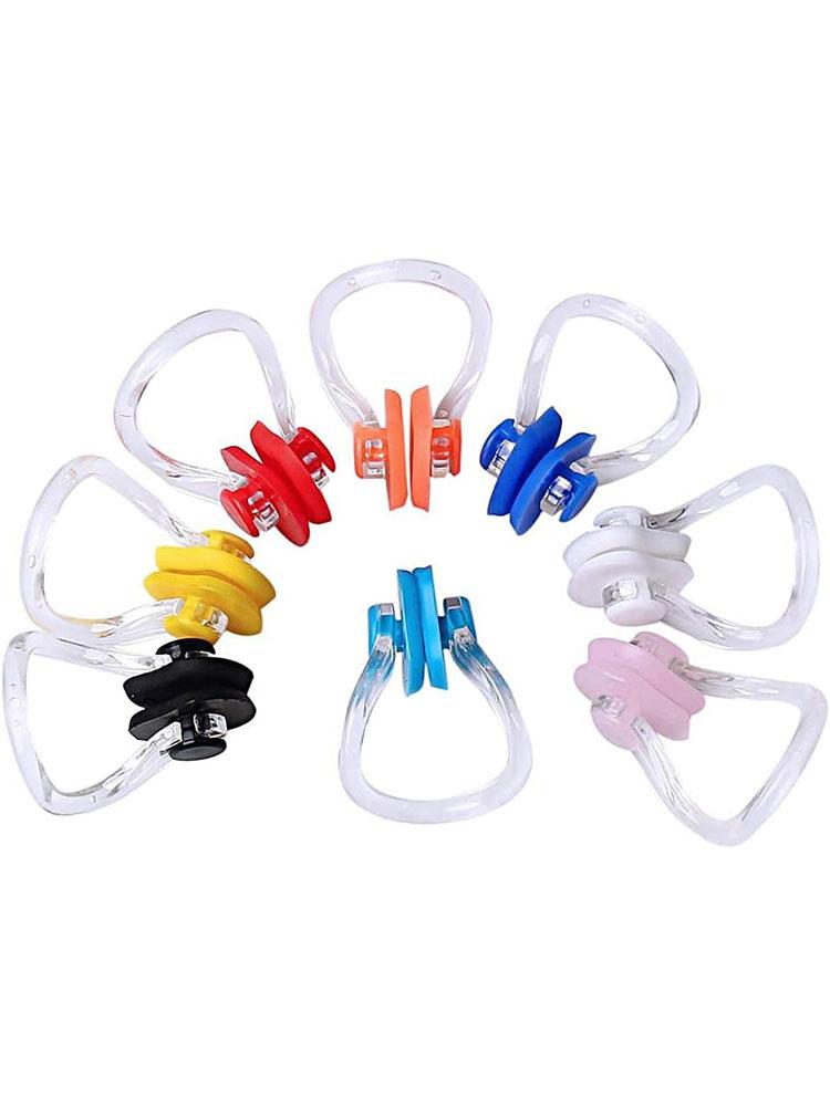 

8pcs Swimming Nose Clip, Swim Nose Clip with Waterproof Silica Gel and Adults Multi Color Silicone Swimming Nose Clip 8 Colors синий