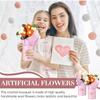 1-10PCS Knitted Flower Bouquet Gift Set Stitch Handmade Mother's Day Present Crochet Artificial Flower Bouquet Craft Home Decor
