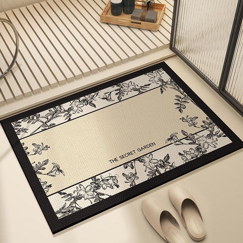 Cartoon Non-slip Absorbent Bathroom Mat - Stain-Resistant, Easy-Clean, Quick-Dry Carpet for Household Toilets and Doors