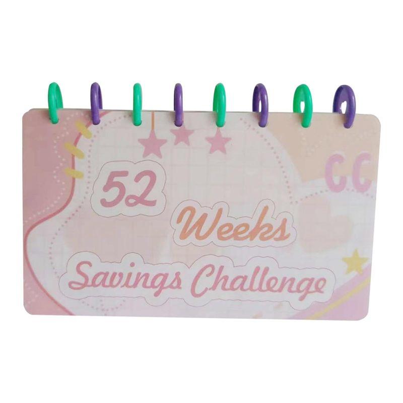 AEE2-1Piece Budget Book Saving Challenge Book Of Money Organizer 52 Weeks Of Money Filling And Saving PVC
