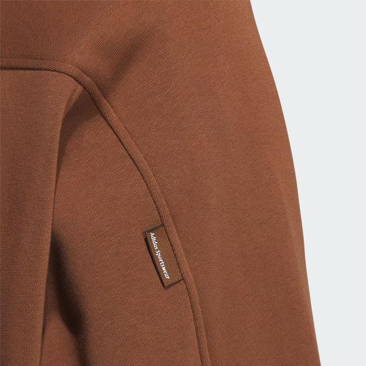 Adidas Small Logo Fleece Full-Zip Jacket Women Outerwear Brown IX6794